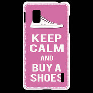 Coque LG Optimus G Keep Calm Buy Shoes Rose