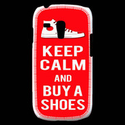 Coque Samsung Galaxy S3 Mini Keep Calm Buy Shoes Rouge