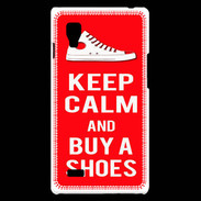 Coque LG Optimus L9 Keep Calm Buy Shoes Rouge