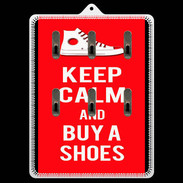 Porte clés Keep Calm Buy Shoes Rouge