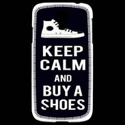 Coque Samsung Galaxy S4 Keep Calm Buy Shoes Noir