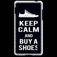 Coque LG Optimus G Keep Calm Buy Shoes Noir