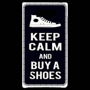 Coque LG Optimus L7 Keep Calm Buy Shoes Noir