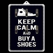 Porte clés Keep Calm Buy Shoes Noir