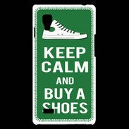 Coque LG Optimus L9 Keep Calm Buy Shoes Vert