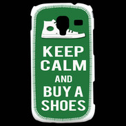 Coque Samsung Galaxy Ace 2 Keep Calm Buy Shoes Vert