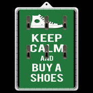 Porte clés Keep Calm Buy Shoes Vert