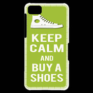 Coque Blackberry Z10 Keep Calm Buy Shoes Vert Pomme