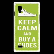 Coque LG Optimus L9 Keep Calm Buy Shoes Vert Pomme