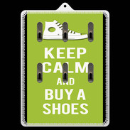 Porte clés Keep Calm Buy Shoes Vert Pomme