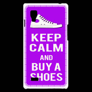 Coque LG Optimus L9 Keep Calm Buy Shoes Violet