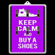 Porte clés Keep Calm Buy Shoes Violet
