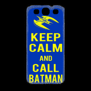 Coque Samsung Galaxy S3 Keep Calm Batman Bleu