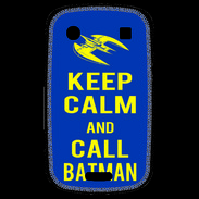 Coque Blackberry Bold 9900 Keep Calm Batman Bleu