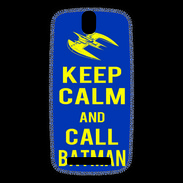 Coque HTC One SV Keep Calm Batman Bleu