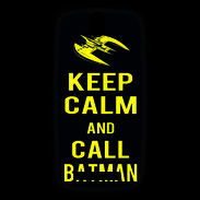 Coque HTC One SV Keep Calm Call Batman Noir