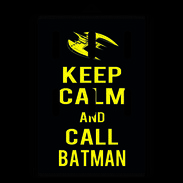 Porte clés Keep Calm Call Batman Noir