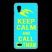 Coque LG Optimus L9 Keep Calm Batman Cyan