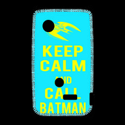 Coque Sony Xperia Typo Keep Calm Batman Cyan
