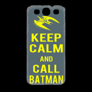 Coque Samsung Galaxy S3 Keep Calm Call Batman Gris