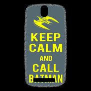 Coque HTC One SV Keep Calm Call Batman Gris