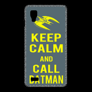 Coque LG Optimus L9 Keep Calm Call Batman Gris