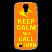 Coque Samsung Galaxy S4 Keep Calm Call Batman Orange