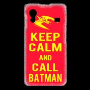 Coque Samsung ACE S5830 Keep Calm Call Batman Rouge