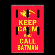 Porte clés Keep Calm Call Batman Rouge