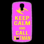 Coque Samsung Galaxy S4 Keep Calm Call Batman Rose