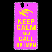 Coque Sony Xperia Z Keep Calm Call Batman Rose