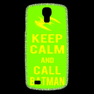 Coque Samsung Galaxy S4 Keep Calm Call Batman Vert pomme