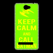 Coque HTC Windows Phone 8S Keep Calm Call Batman Vert pomme