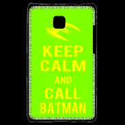 Coque LG Optimus L3 II Keep Calm Call Batman Vert pomme