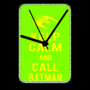 Pendule de bureau Keep Calm Call Batman Vert pomme