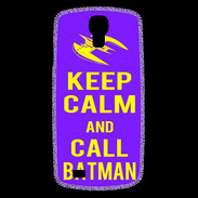 Coque Samsung Galaxy S4 Keep Calm Call Batman Violet