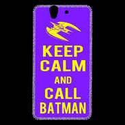 Coque Sony Xperia Z Keep Calm Call Batman Violet