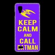 Coque LG Optimus L9 Keep Calm Call Batman Violet