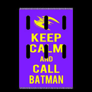 Porte clés Keep Calm Call Batman Violet