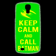 Coque Samsung Galaxy S4 Keep Calm Call Batman Vert