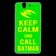 Coque Sony Xperia Z Keep Calm Call Batman Vert