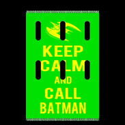 Porte clés Keep Calm Call Batman Vert