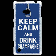 Coque Nokia Lumia 720 Keep Calm Drink Champagne Bleu