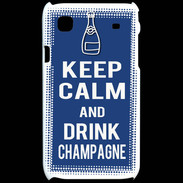 Coque Samsung Galaxy S Keep Calm Drink Champagne Bleu