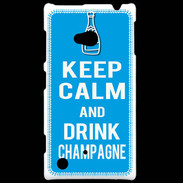 Coque Nokia Lumia 720 Keep Calm Drink champagne Cyan