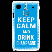 Coque Samsung Galaxy S Keep Calm Drink champagne Cyan