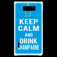 Coque LG Optimus L7 Keep Calm Drink champagne Cyan