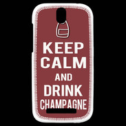 Coque HTC One SV Keep Calm Drink Champagne Brique