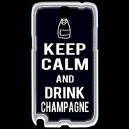 Coque Samsung Galaxy Note 2 Keep Calm Drink champagne Noir