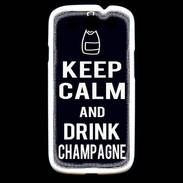 Coque Samsung Galaxy S3 Keep Calm Drink champagne Noir